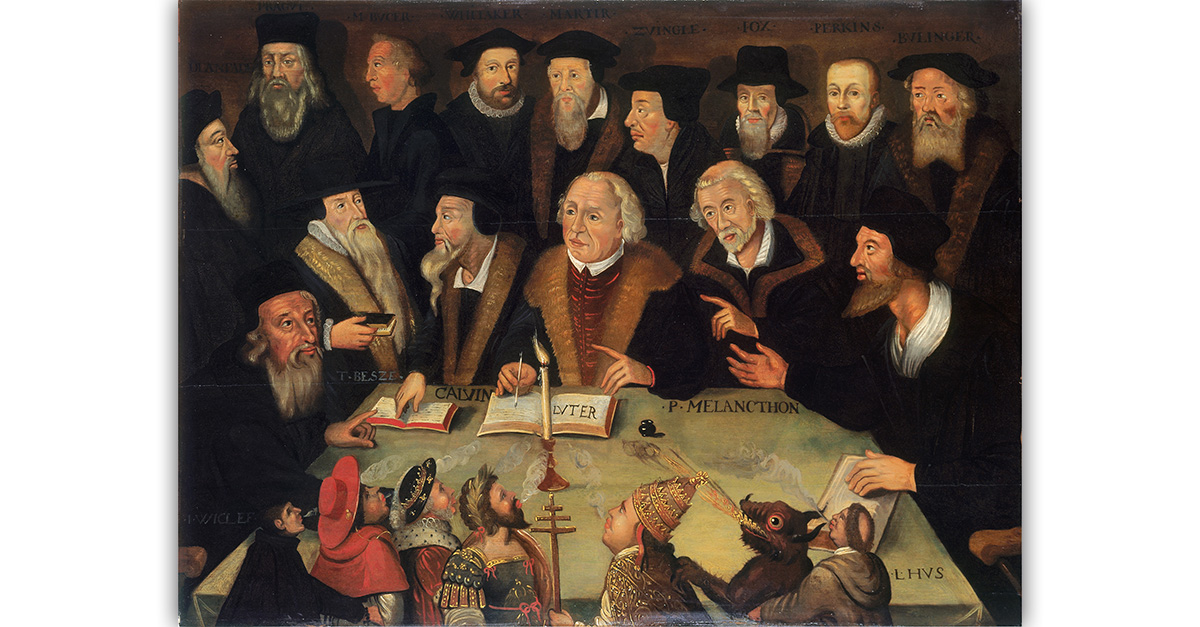 Martin Luther im Kreise von Reformatoren