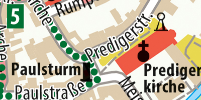 Ausschnitt eines Cityplans