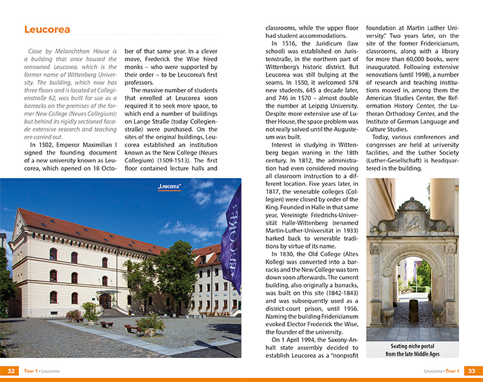 Eine Seite aus dem Reiseführer Discover Wittenberg