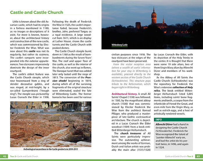 Eine Seite aus dem Reiseführer Discover Wittenberg