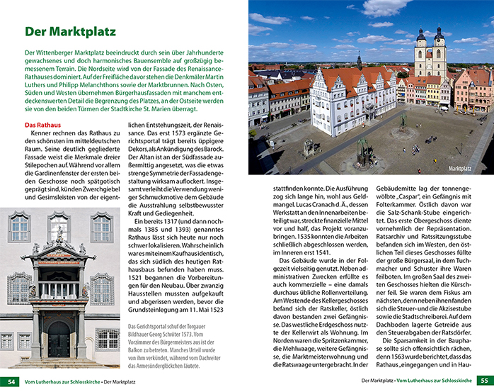 Eine Seite aus dem Stadtführer Wittenberg